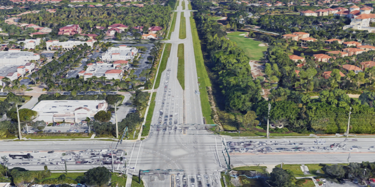 Aerial view of Airport Road Intersection 